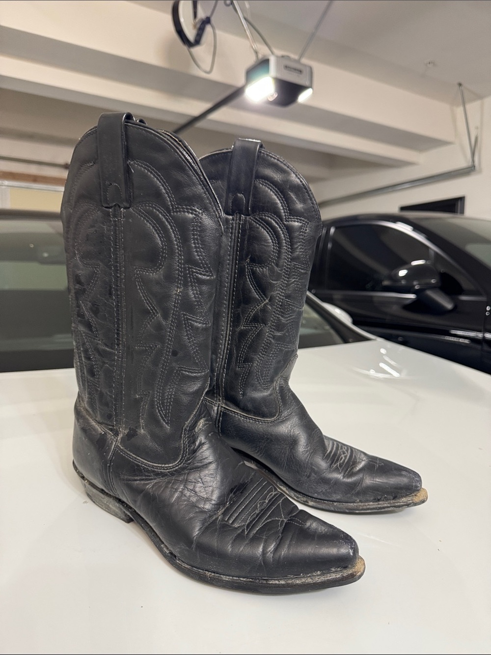 Vintage Black Cowboy Boots